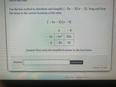 use the box method to distribute and simplify|how to calculate box method.